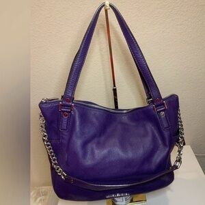 Michael Kors Purple Leather Women's Bag & Matching Wallet